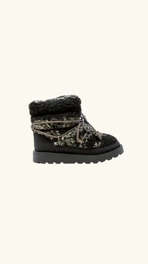 FUR SNOW BOOTS BLACK