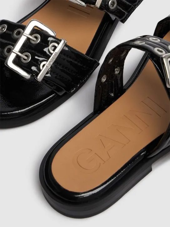 GANNI   5mm Feminine buckle strap sandals 