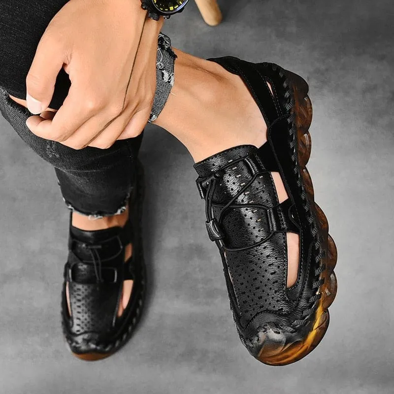 Genuine Leather Non-Slip Summer Outdoor Beach Sandals