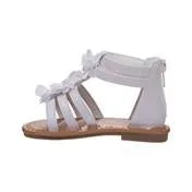 Girls White Flower Gladiator Sandal