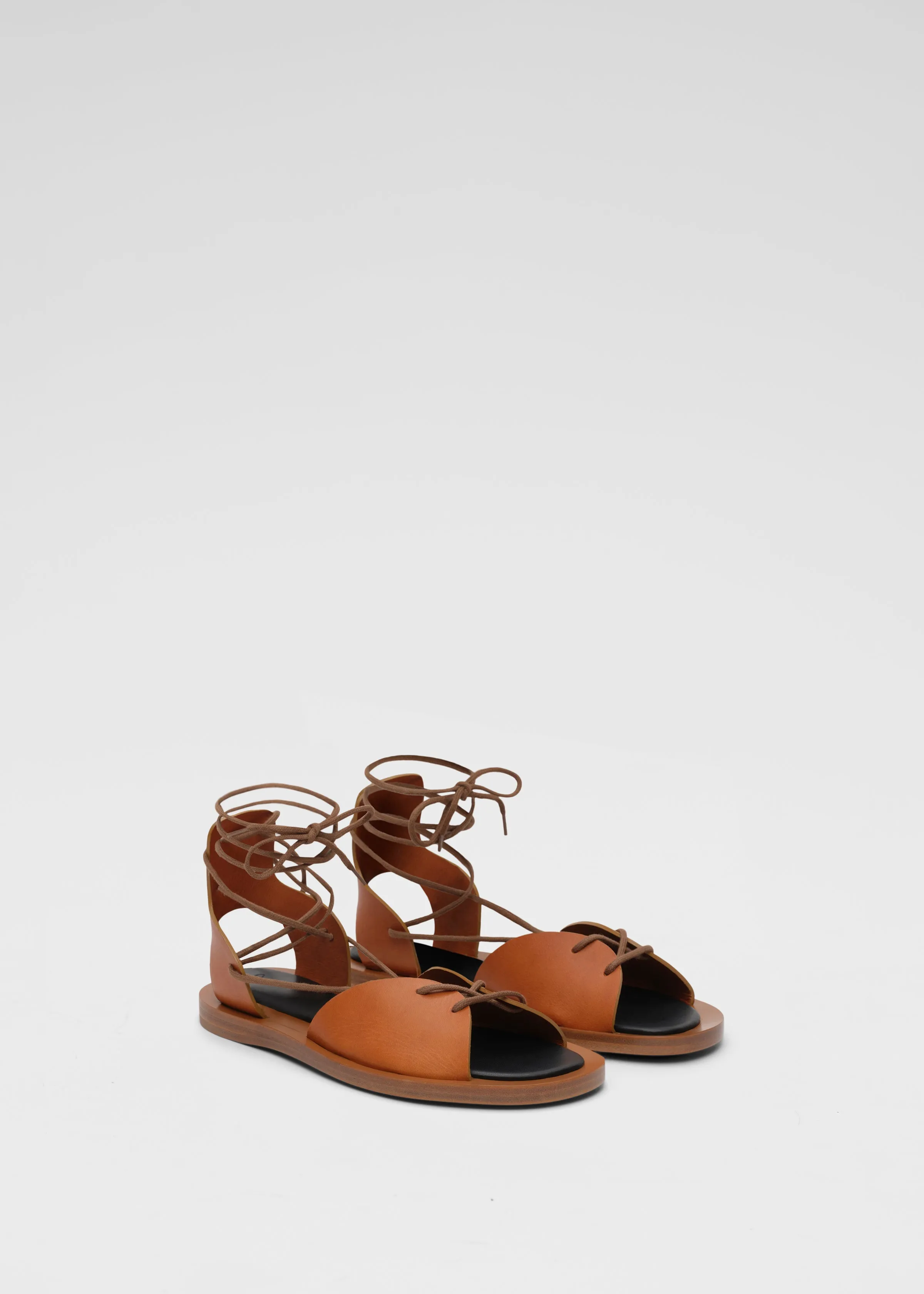 Gladiator Sandal in Leather - Chestnut