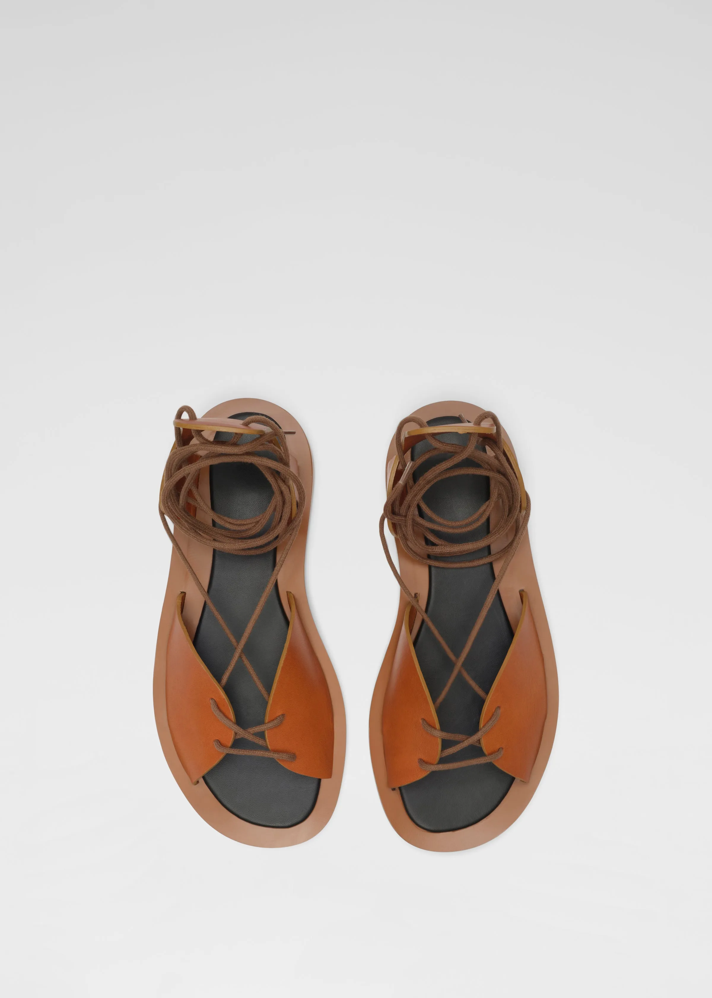 Gladiator Sandal in Leather - Chestnut