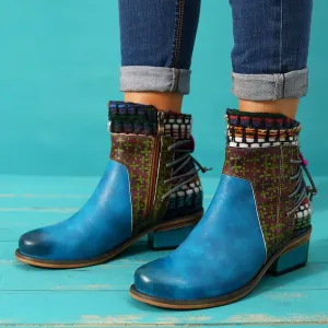 Glamour - Damen-Lederstiefel