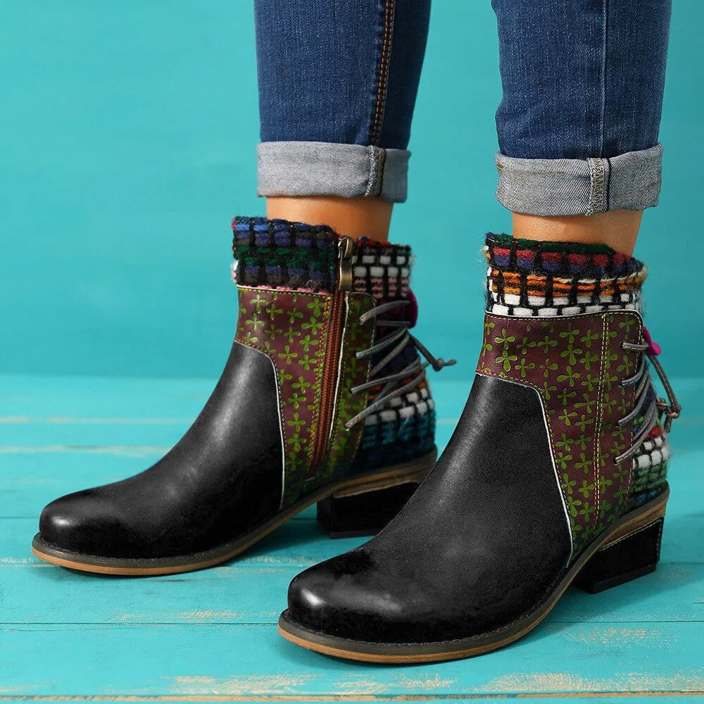 Glamour - Damen-Lederstiefel