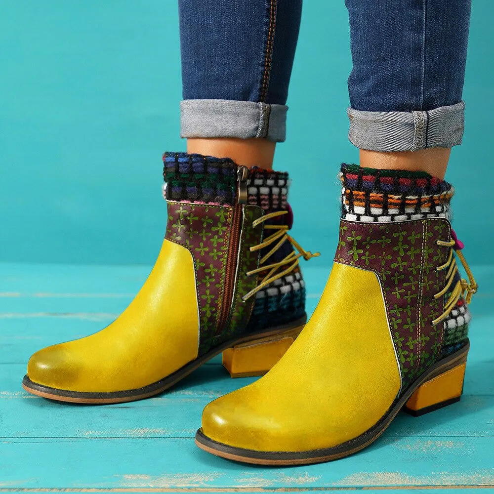 Glamour - Damen-Lederstiefel