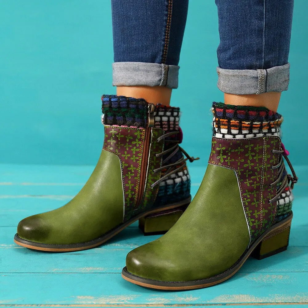Glamour - Damen-Lederstiefel