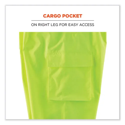 Glowear 8918bk Class E Hi-vis Rain Bibs Black Bottom, Large, Lime, Ships In 1-3 Business Days