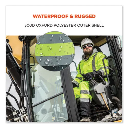 Glowear 8918bk Class E Hi-vis Rain Bibs Black Bottom, Large, Lime, Ships In 1-3 Business Days