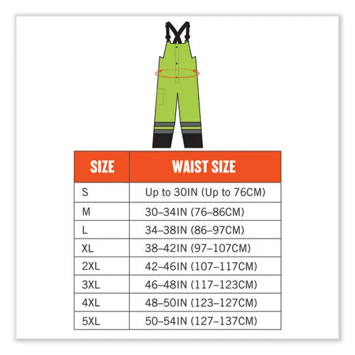 Glowear 8918bk Class E Hi-vis Rain Bibs Black Bottom, Large, Lime, Ships In 1-3 Business Days