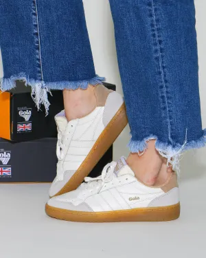 Gola Eagle '86 Sneakers in Off-white/Light Caramel/Gum