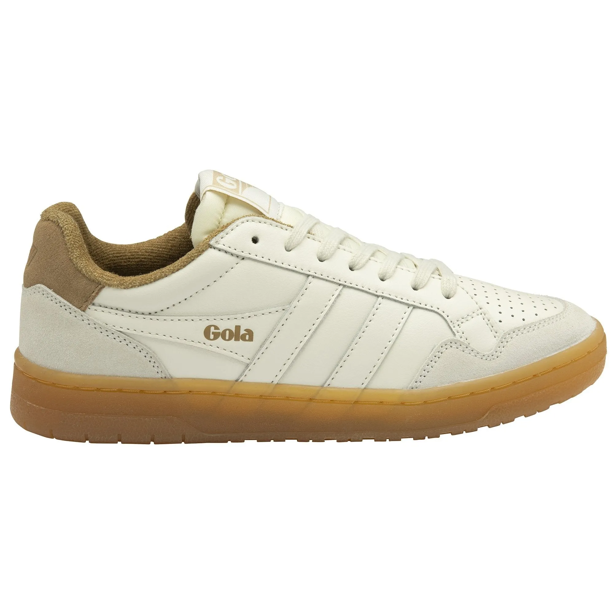 Gola Eagle '86 Sneakers in Off-white/Light Caramel/Gum