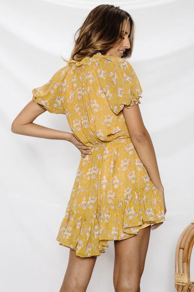 Hear The Rain Dress Mustard