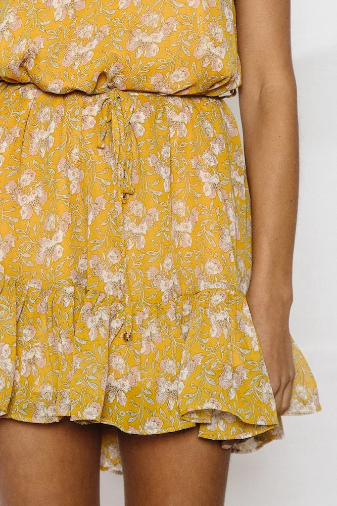Hear The Rain Dress Mustard