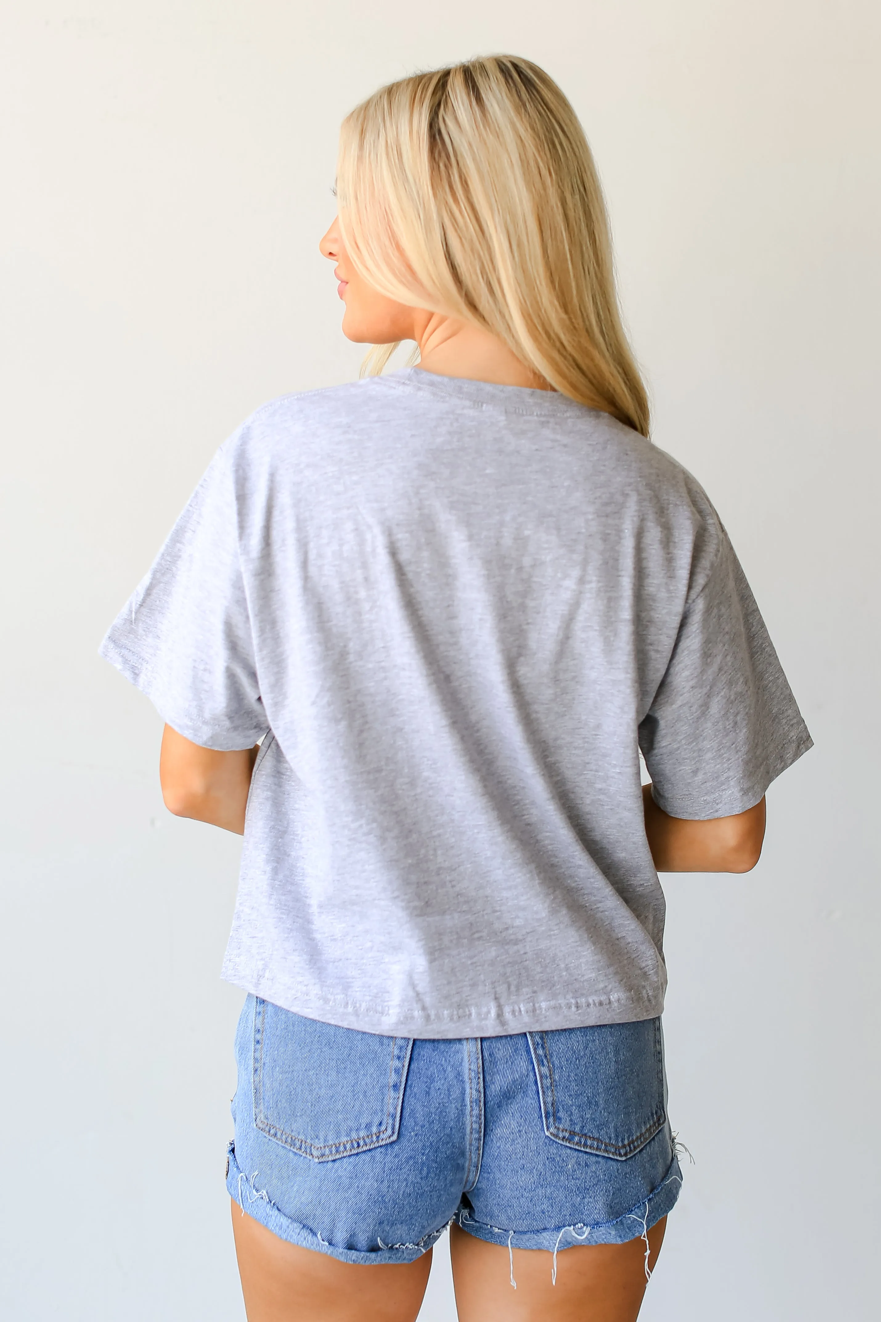 Heather Grey Nashville Cropped Tee