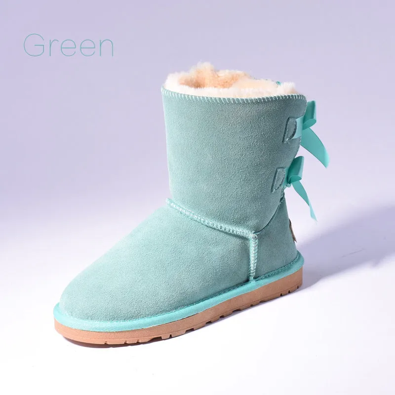 High Quality SALE Women Australia Snow Boots Warm Fur Baileys Bow Boots Women Winter Boots Snow Boots Big Size