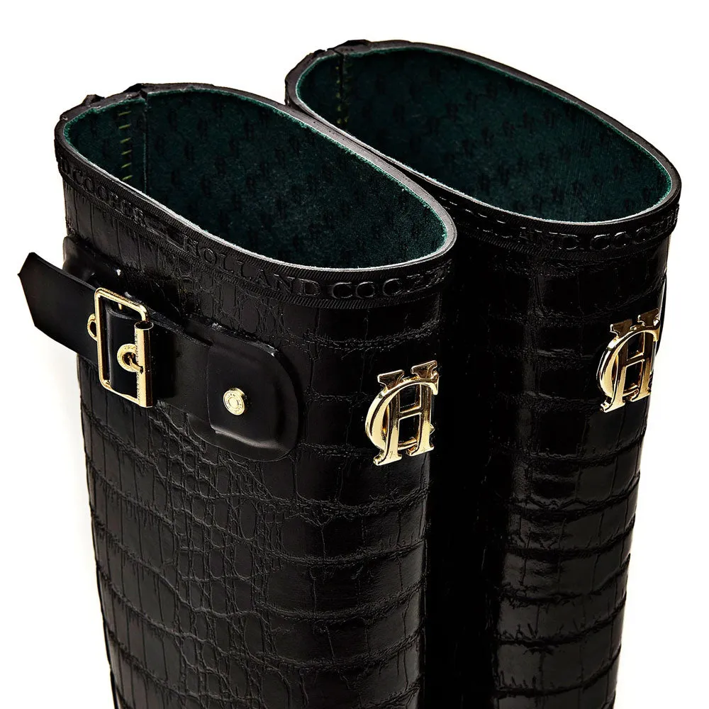 Holland Cooper Ladies Zip Chelsea Croc Wellington