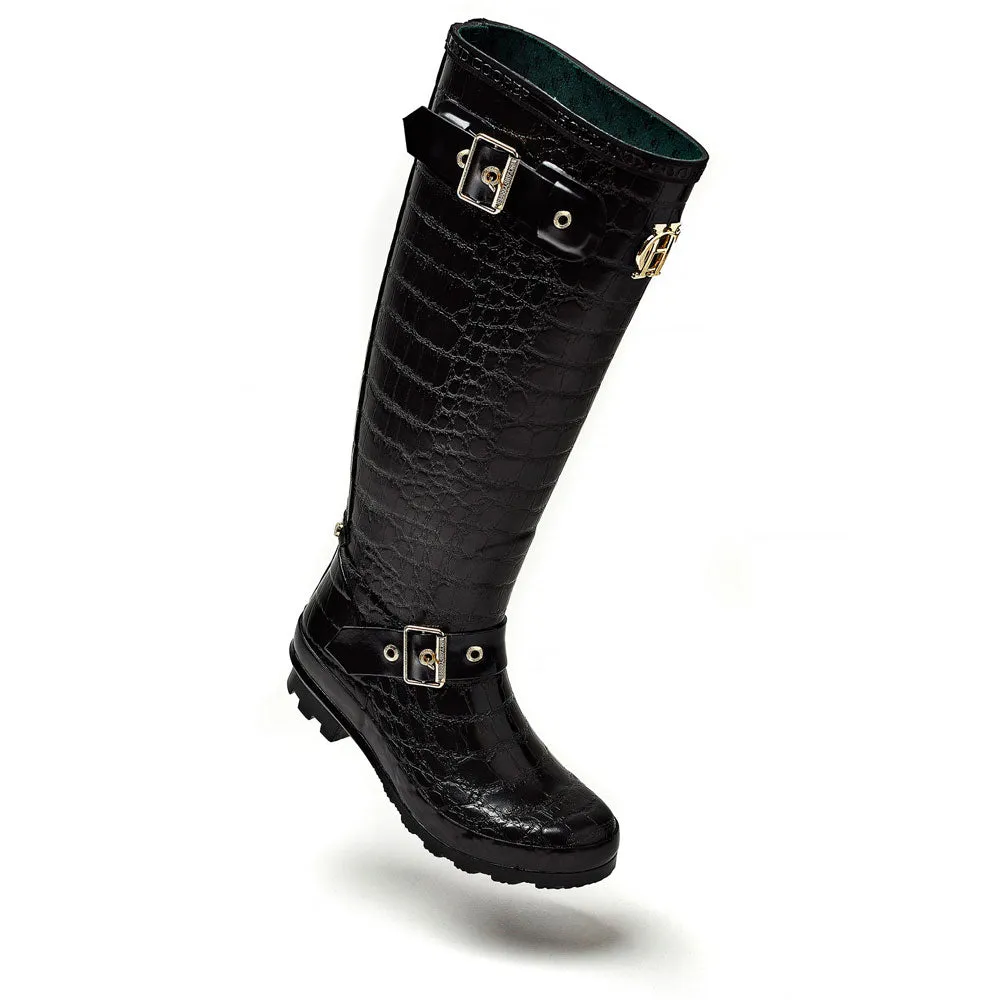 Holland Cooper Ladies Zip Chelsea Croc Wellington