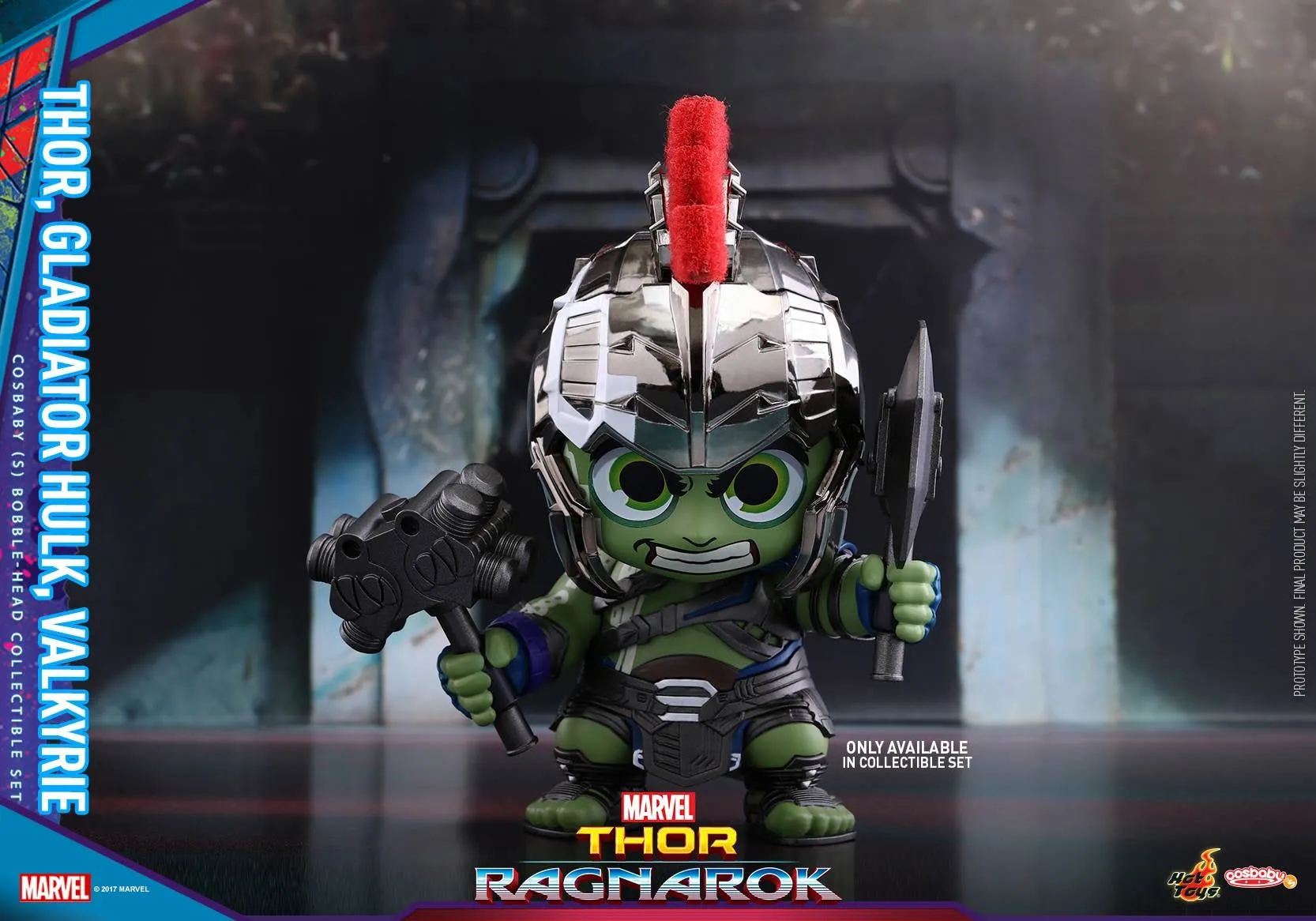 Hot Toys - COSB381 -  Thor, Gladiator Hulk, Valkyrie Cosbaby (S) Bobble-Head Collectible Set