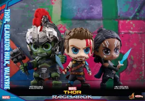 Hot Toys - COSB381 -  Thor, Gladiator Hulk, Valkyrie Cosbaby (S) Bobble-Head Collectible Set