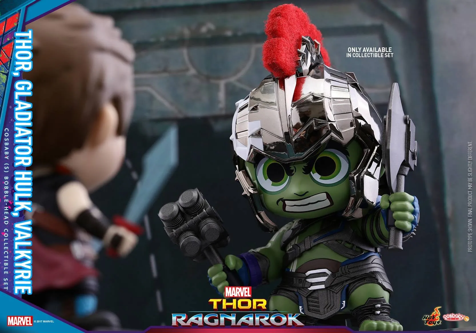 Hot Toys - COSB381 -  Thor, Gladiator Hulk, Valkyrie Cosbaby (S) Bobble-Head Collectible Set