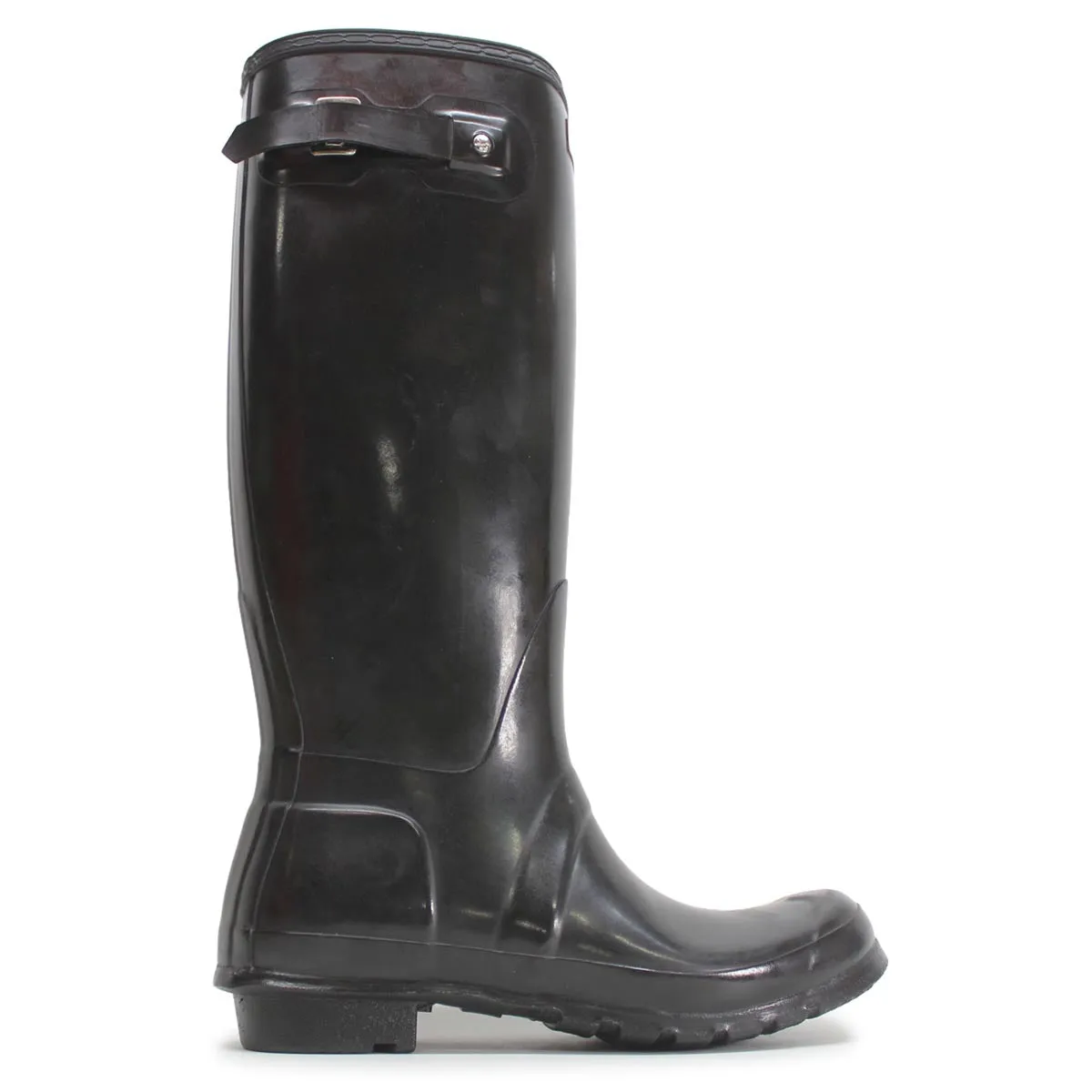 Hunter Original Tall Gloss Black Wellies Womens Rainboots - UK 8
