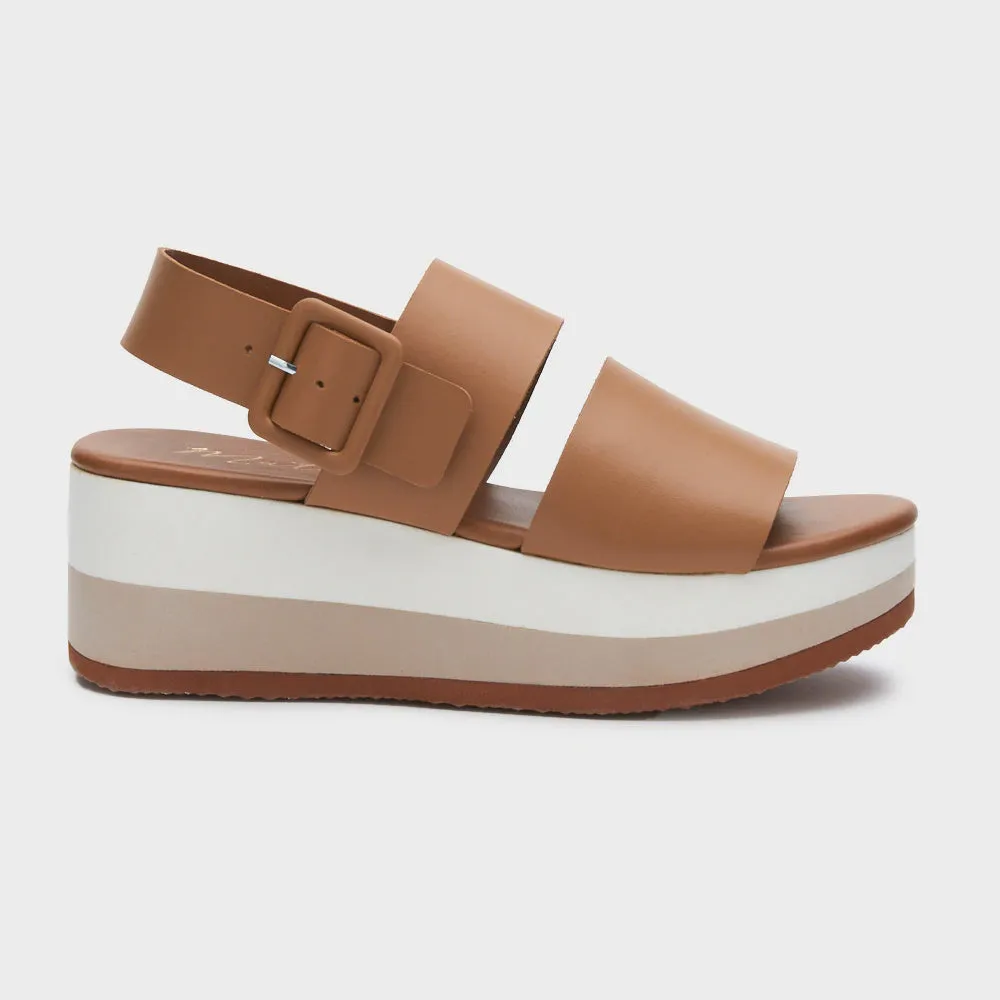Jams Tan Platform Sandals