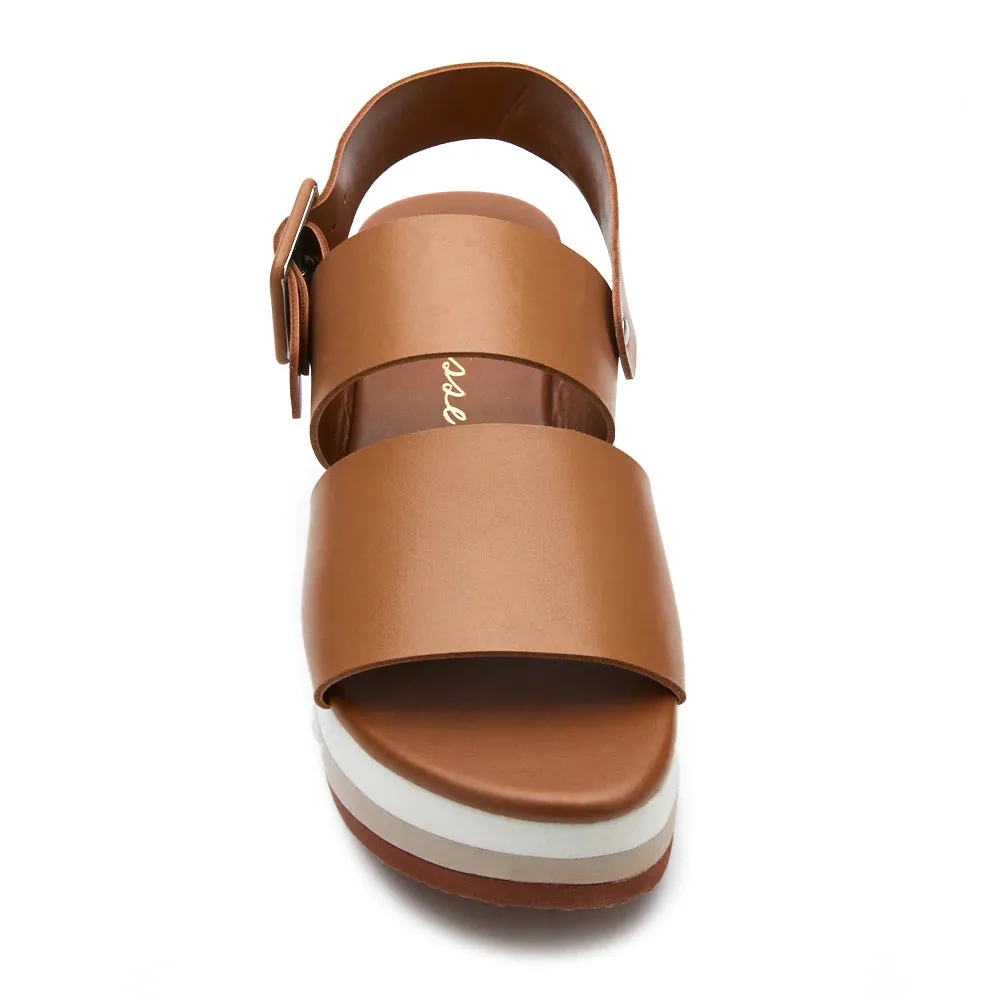 Jams Tan Platform Sandals