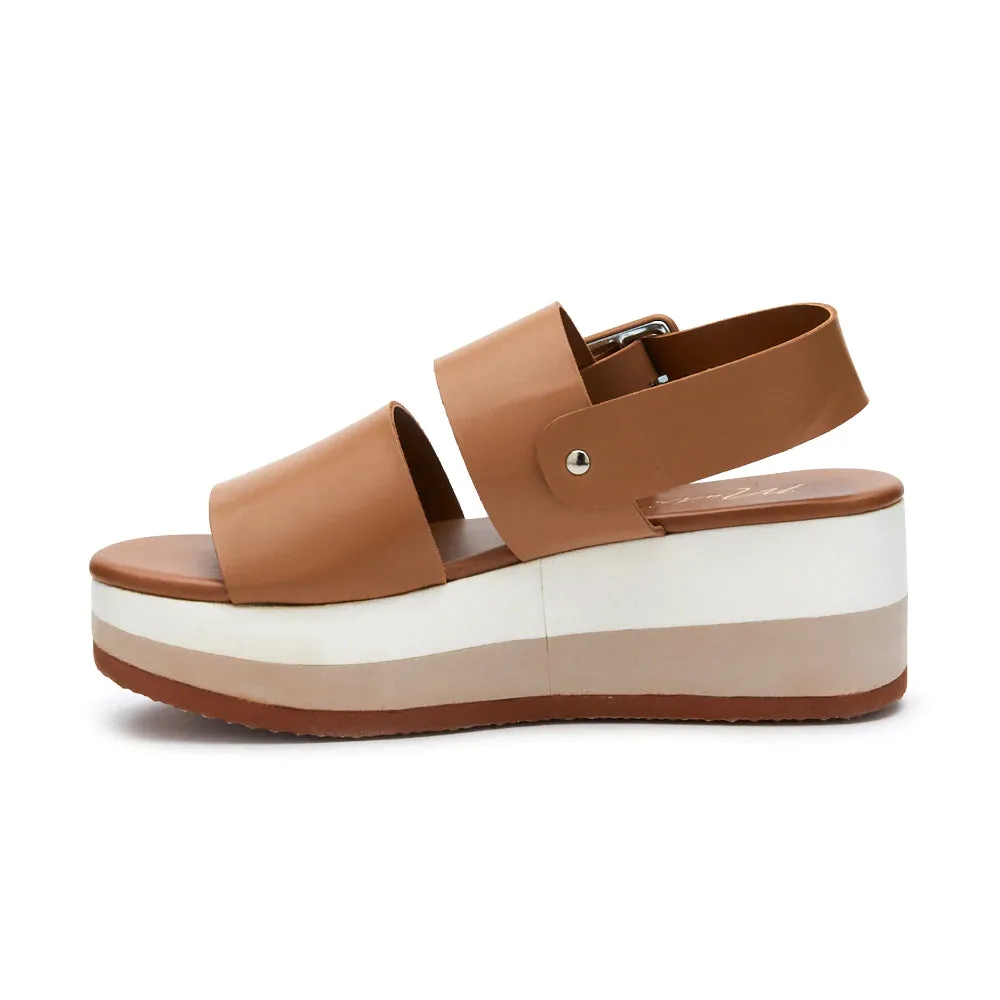 Jams Tan Platform Sandals
