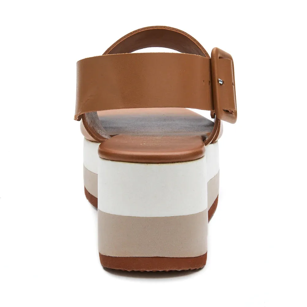 Jams Tan Platform Sandals