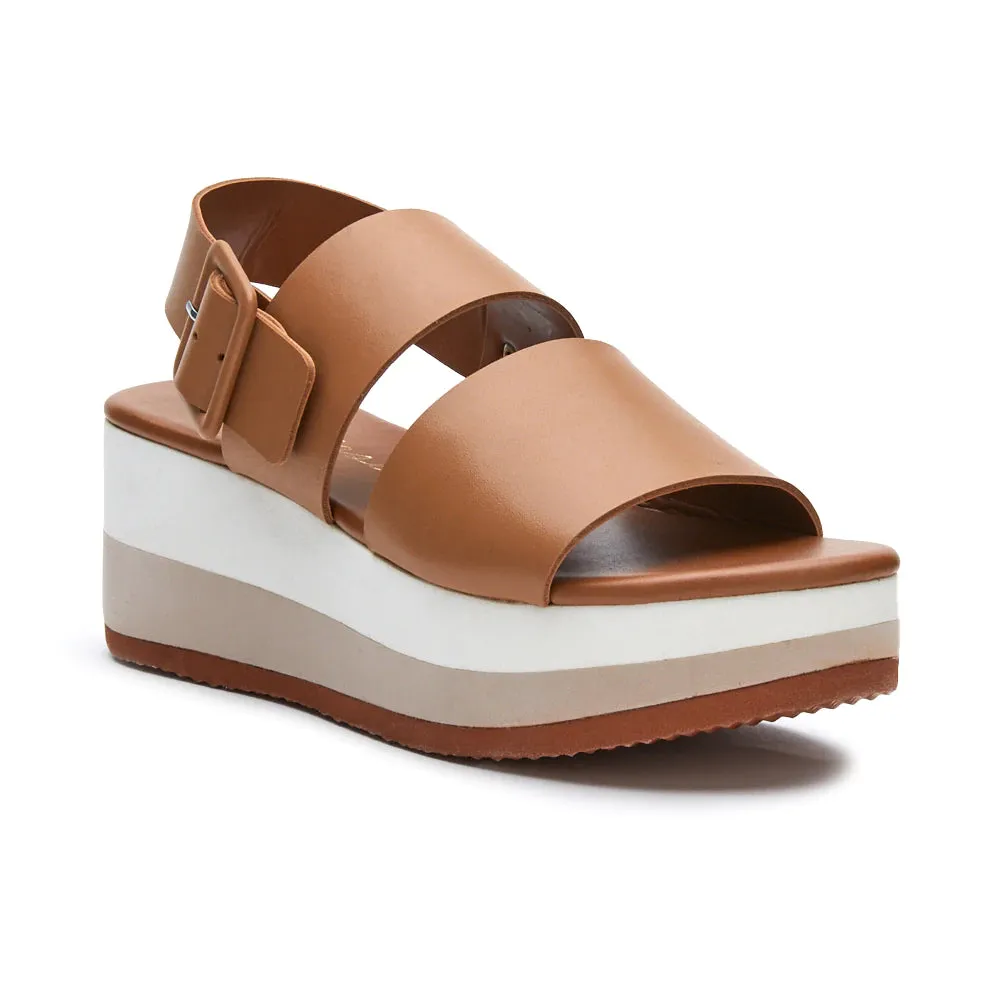 Jams Tan Platform Sandals