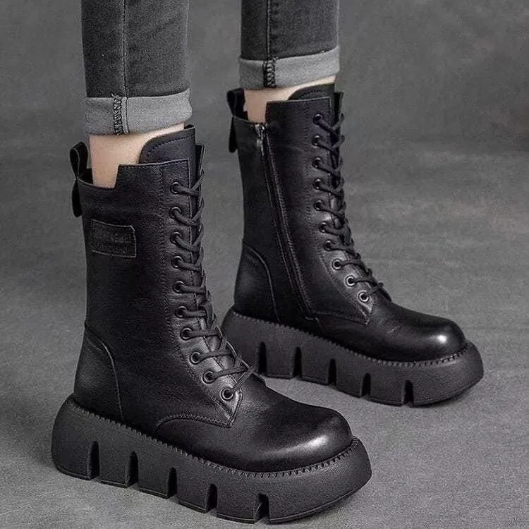 Jean™ | Thermal Lace-Up Platform Boots