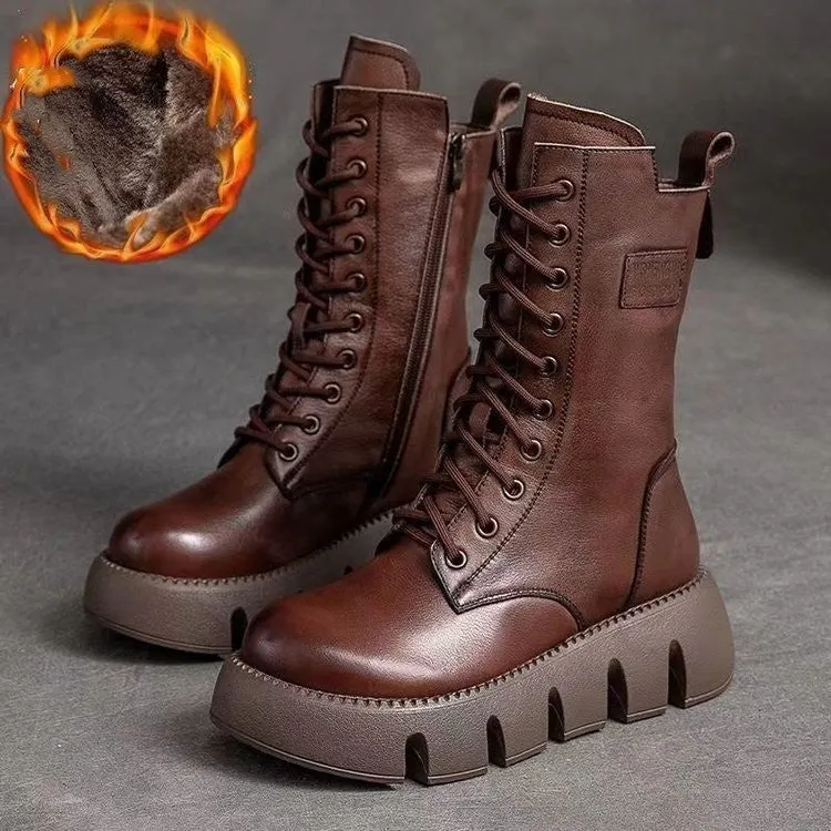 Jean™ | Thermal Lace-Up Platform Boots