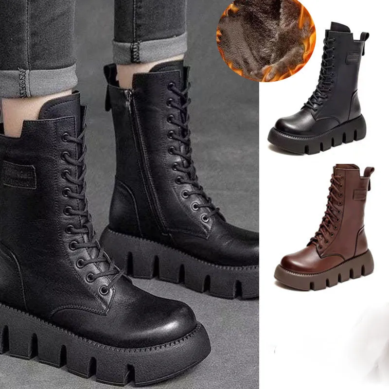 Jean™ | Thermal Lace-Up Platform Boots