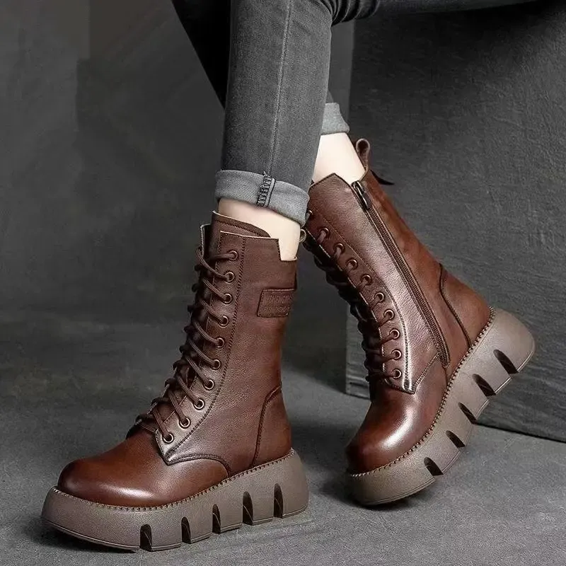 Jean™ | Thermal Lace-Up Platform Boots