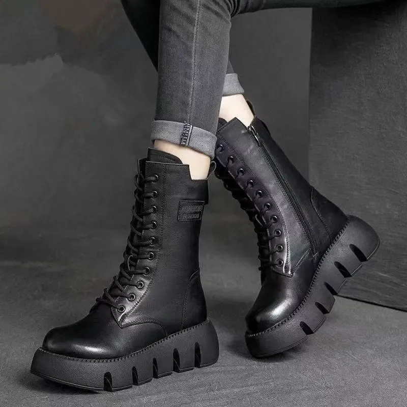 Jean™ | Thermal Lace-Up Platform Boots