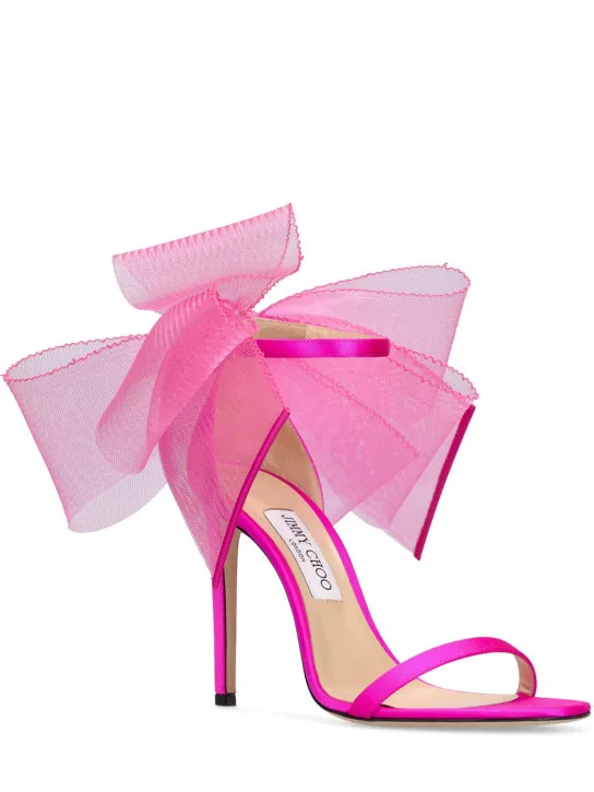 Jimmy Choo   100mm Aveline satin sandals 