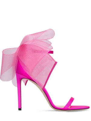 Jimmy Choo   100mm Aveline satin sandals 