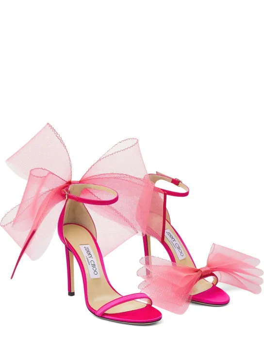 Jimmy Choo   100mm Aveline satin sandals 