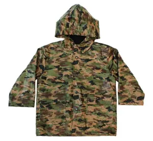 Kids’ Camo Rain Coat – Waterproof Jacket for Rainy Adventures