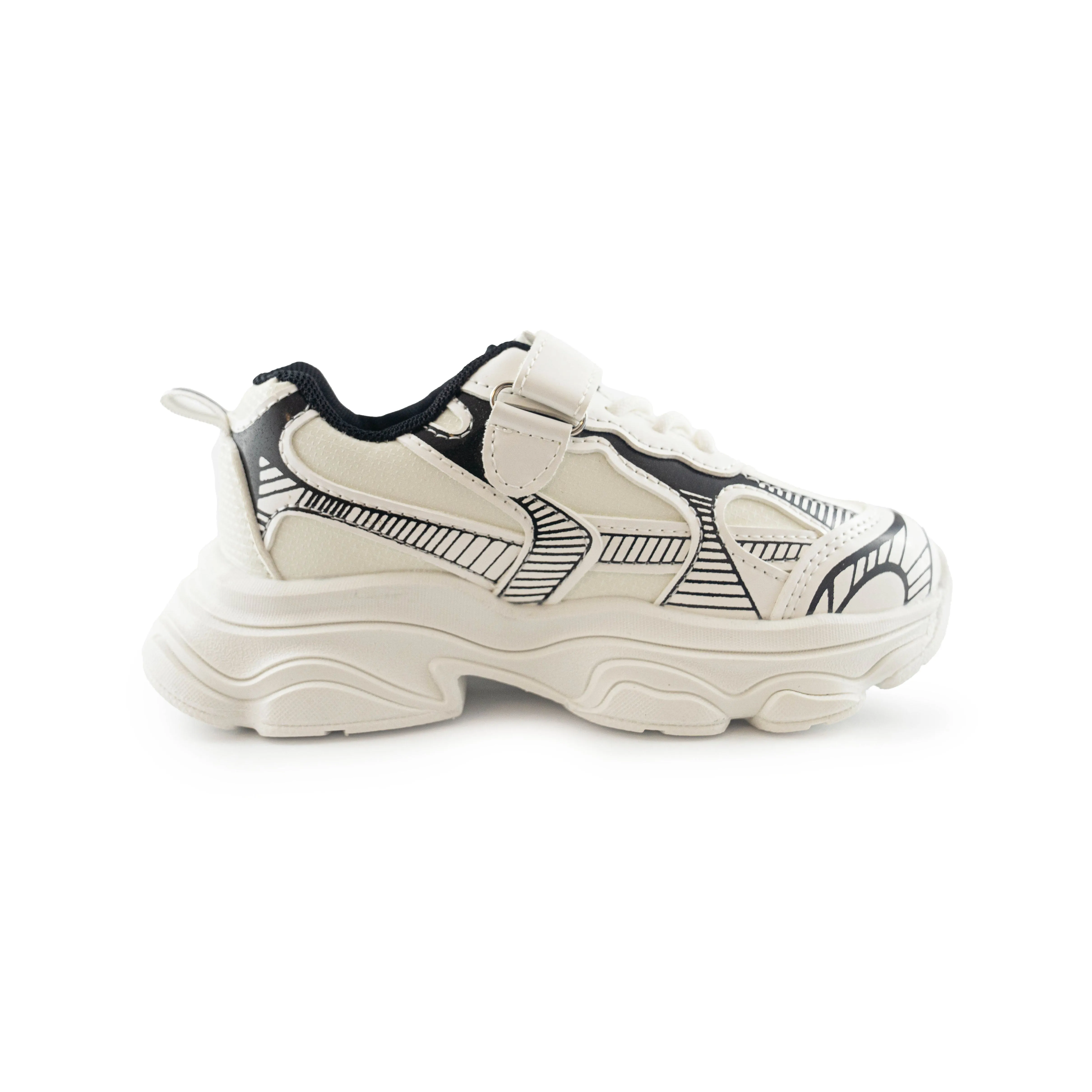 Kids' Chunky Sneakers – 128 White Lightweight Shoes