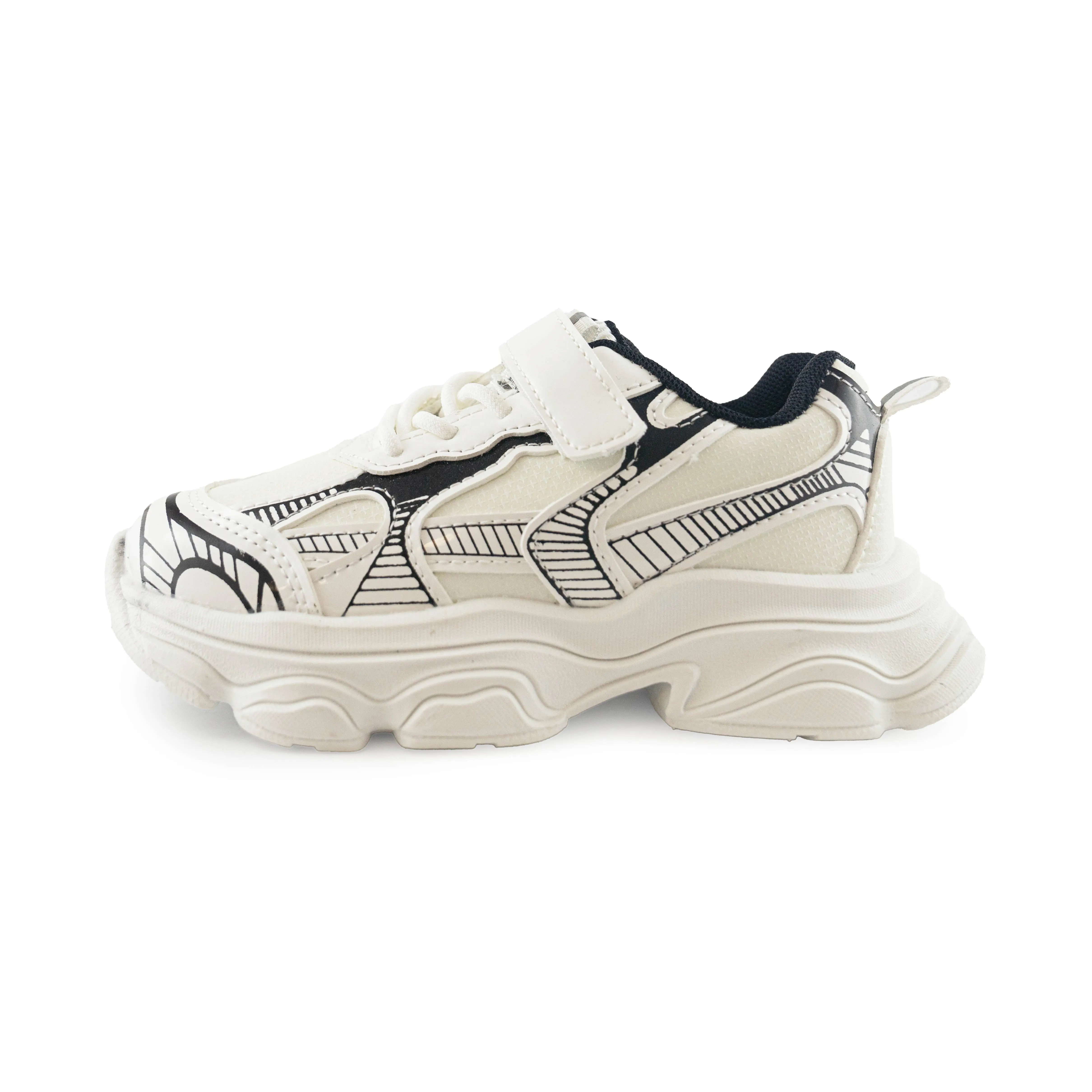 Kids' Chunky Sneakers – 128 White Lightweight Shoes