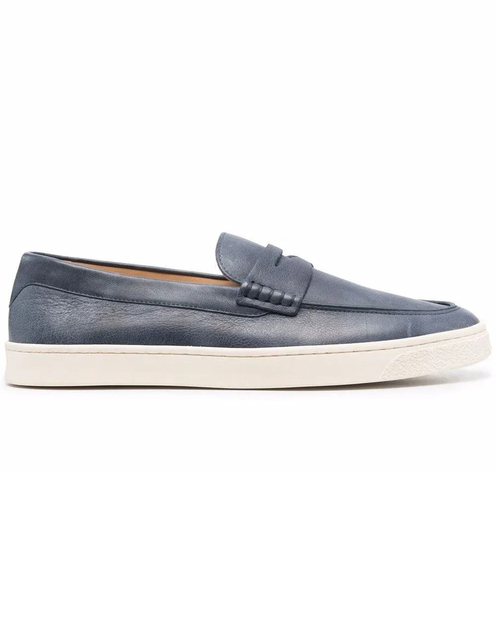 Leather Penny Loafer in Blue