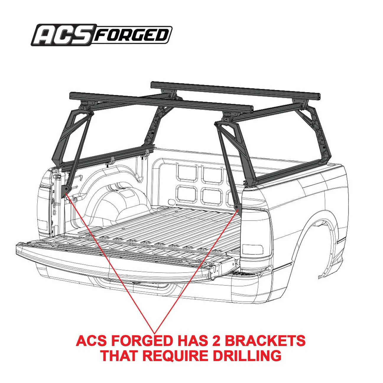 Leitner Active Cargo System FORGED Bed Rack For JEEP