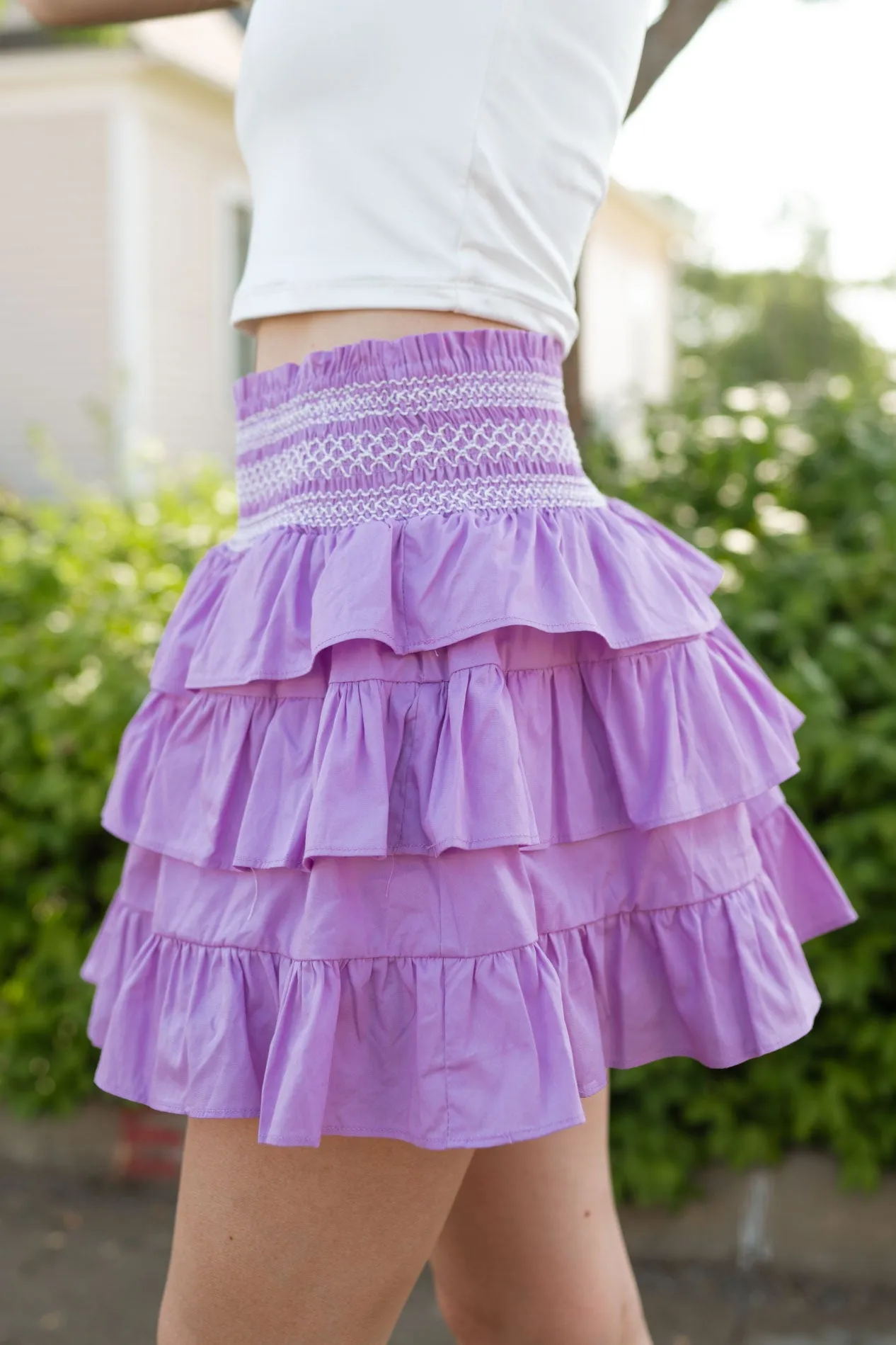 Lennon Layered Skort - Lavender