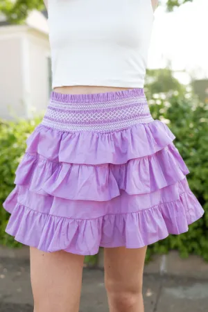 Lennon Layered Skort - Lavender