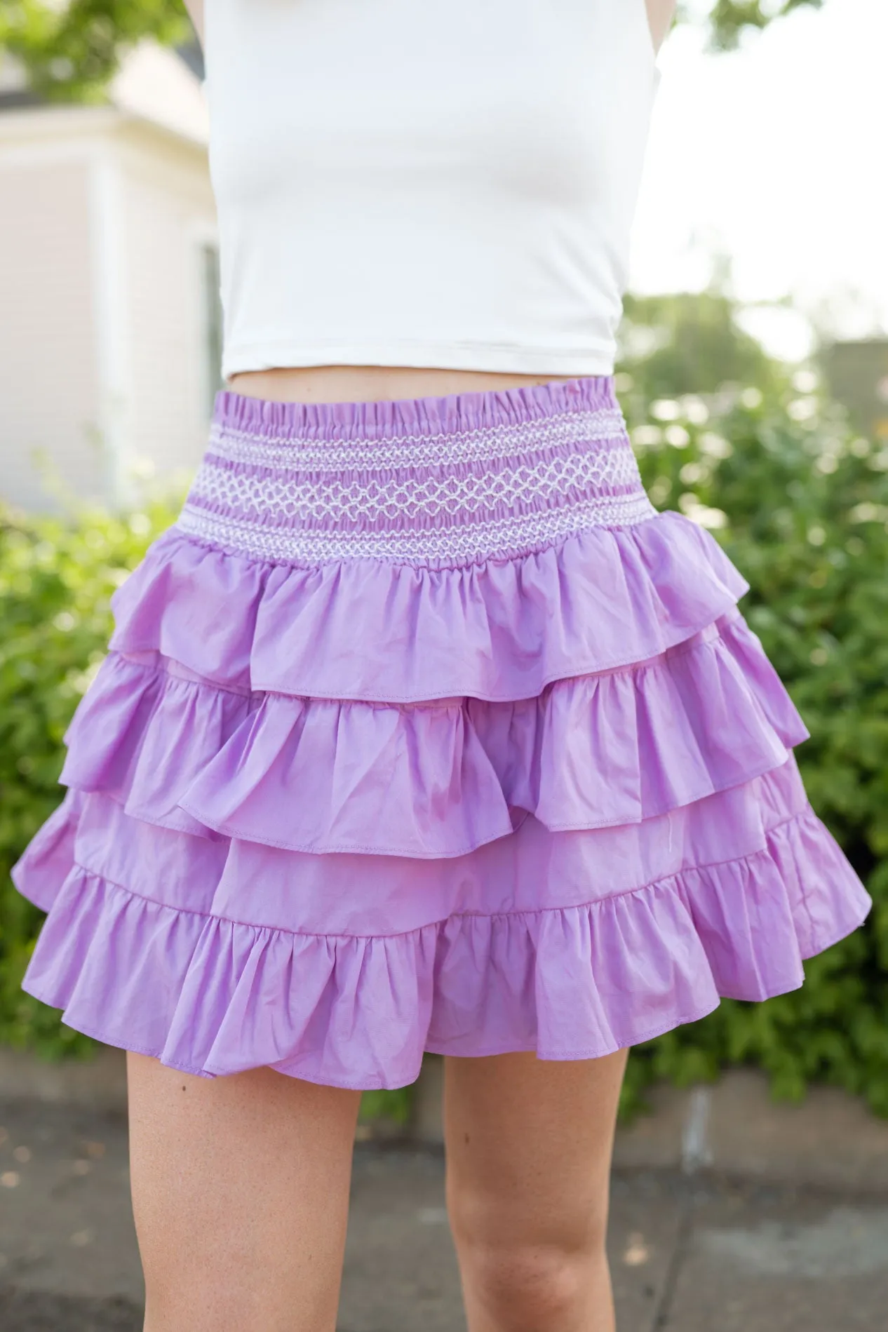 Lennon Layered Skort - Lavender