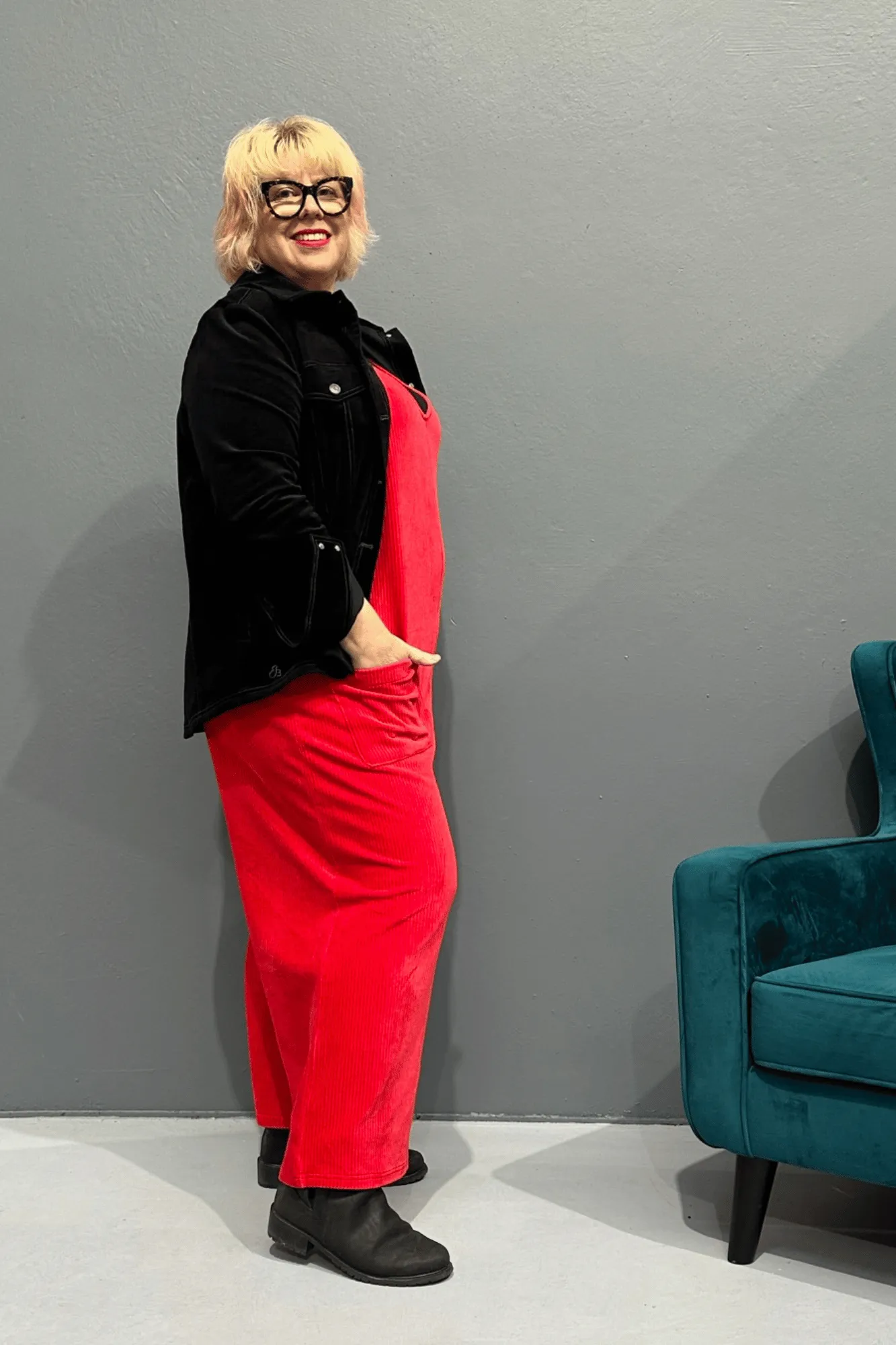 'LOLA' Overalls - Red