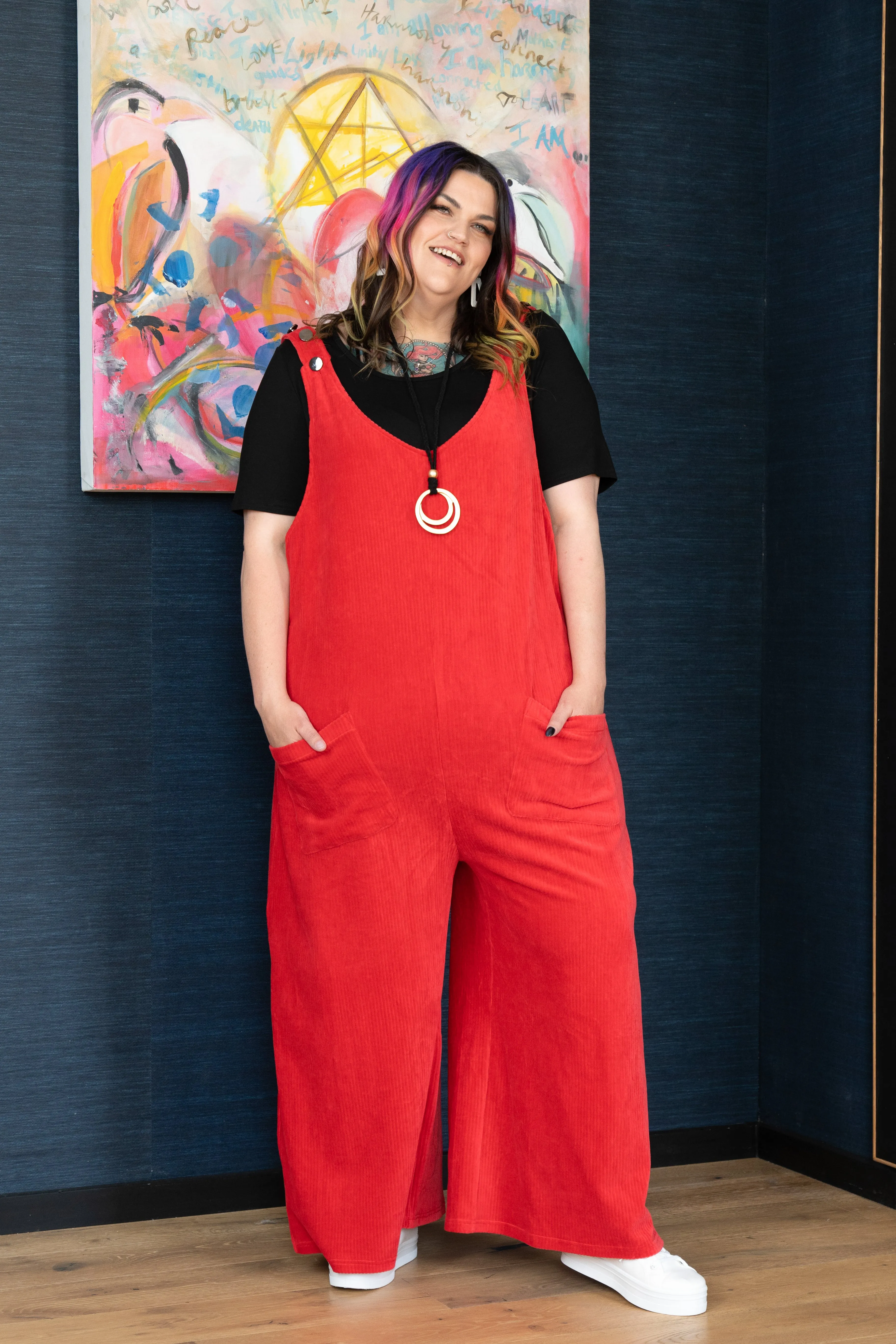 'LOLA' Overalls - Red