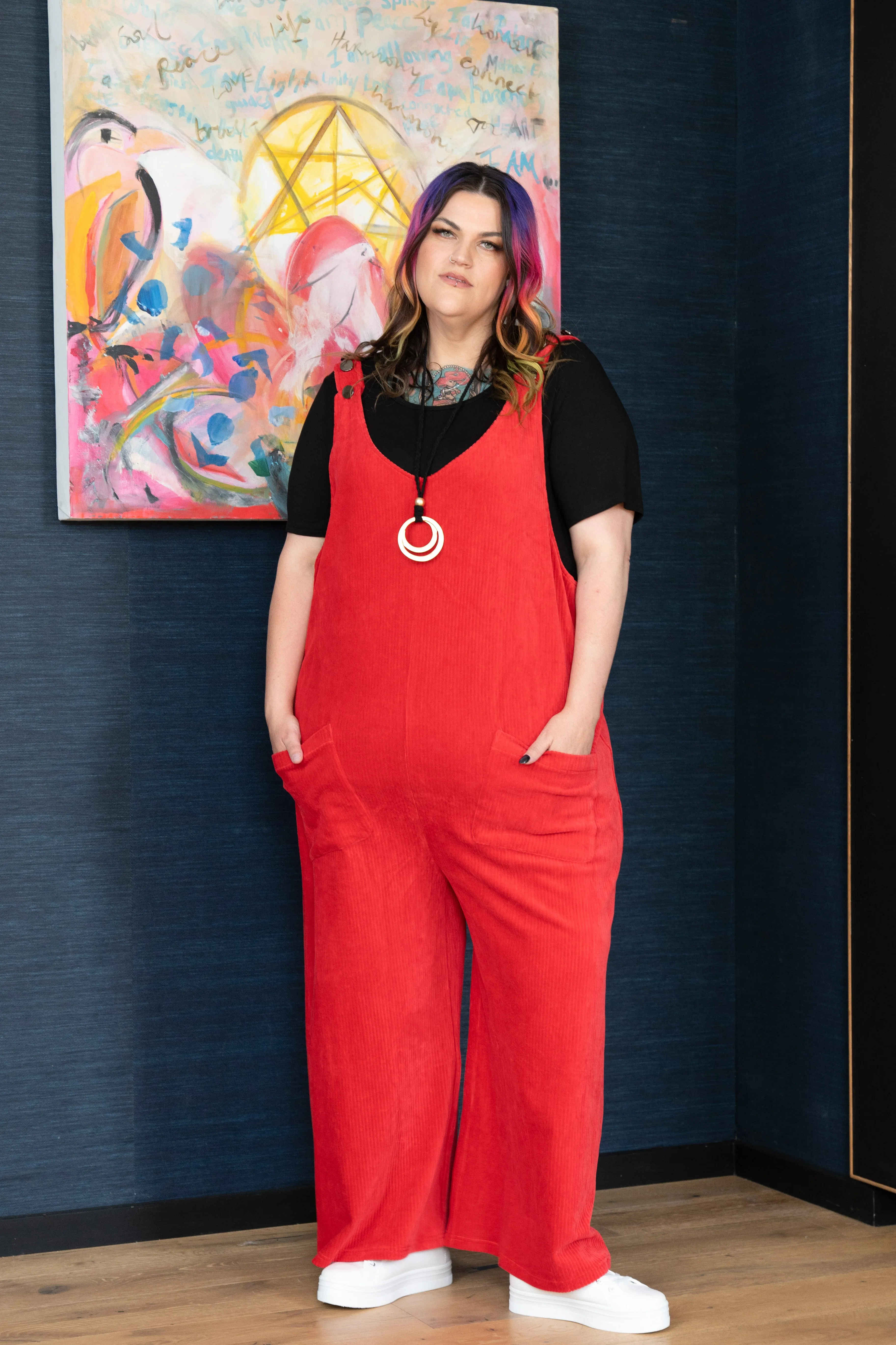 'LOLA' Overalls - Red