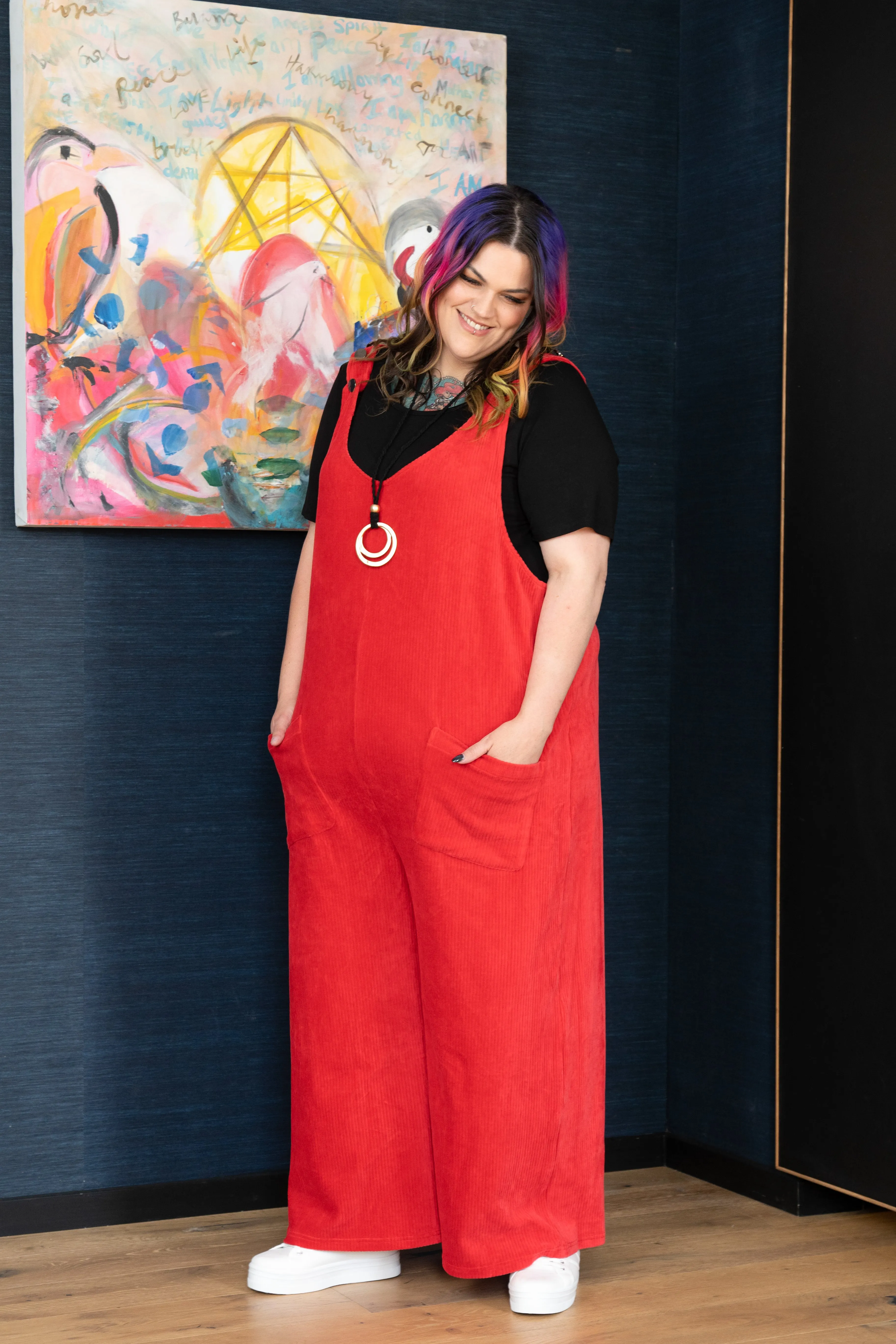 'LOLA' Overalls - Red